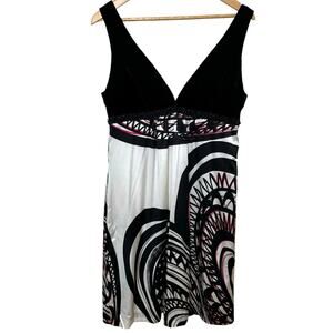 Trina Turk Size 10 Beaded Silk and Velvet Cocktail Dress